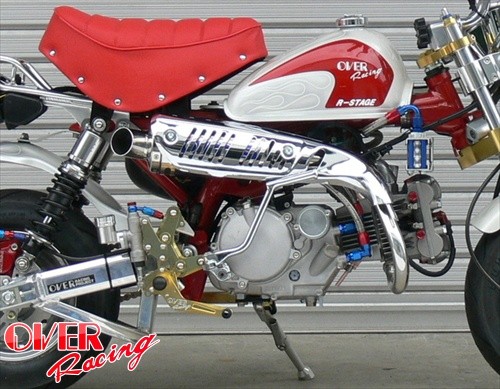 送料無料 オーヴァーレーシング OVER ステンチタン アップマフラー