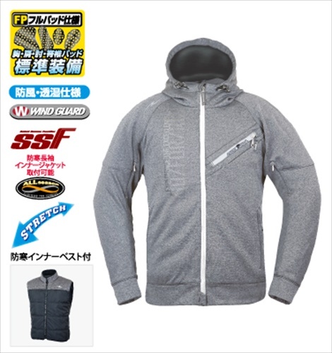 ラフ＆ロード 送料無料 RR4015 SSFウインドガードライディングフーディ