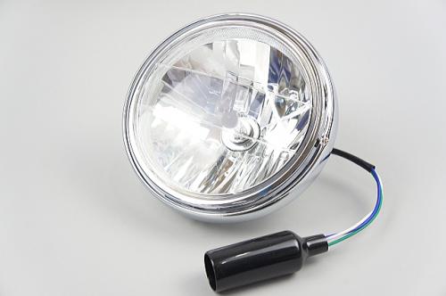 6ヶ月保証付 ヘッドライト W650 マルチリフレクターライト メッキ