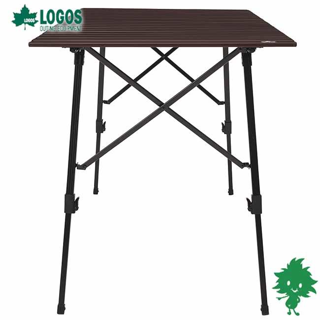 ロゴス(LOGOS) 丸洗い折りたたみアジャスタテーブル Lサイズ　数回使用 LOGOS（ロゴス） 丸洗いアジャスタテーブル Lサイズ (73551001) 高さ