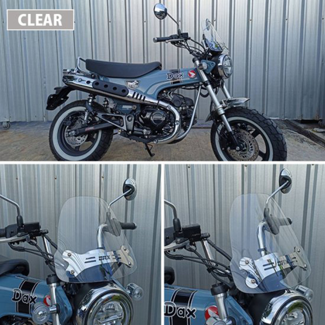 送料無料 TWR製 HONDA DAX ST125用ウインドスクリーン クリア B0288