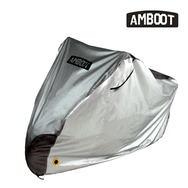AMBOOT アンブート すぐかけられるバイクカバー QBC-L-BOX 原付二種BOX付き用 風防付き用 シルバー 防水 防塵 防風 耐熱  紫外線防止 盗難防止 バイクカバー