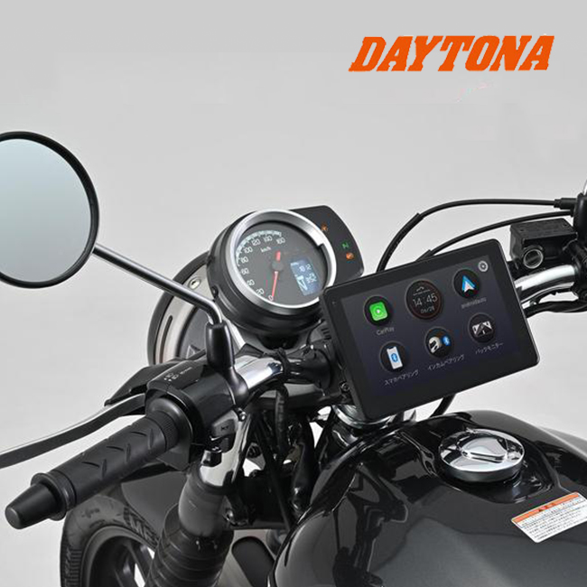 納期未定 入荷後発送 送料無料 DAYTONA(デイトナ）モトスマートモニター 23333 7インチ ツーリング バイク 取付 クランプ マウント  バックモニター 防水防塵