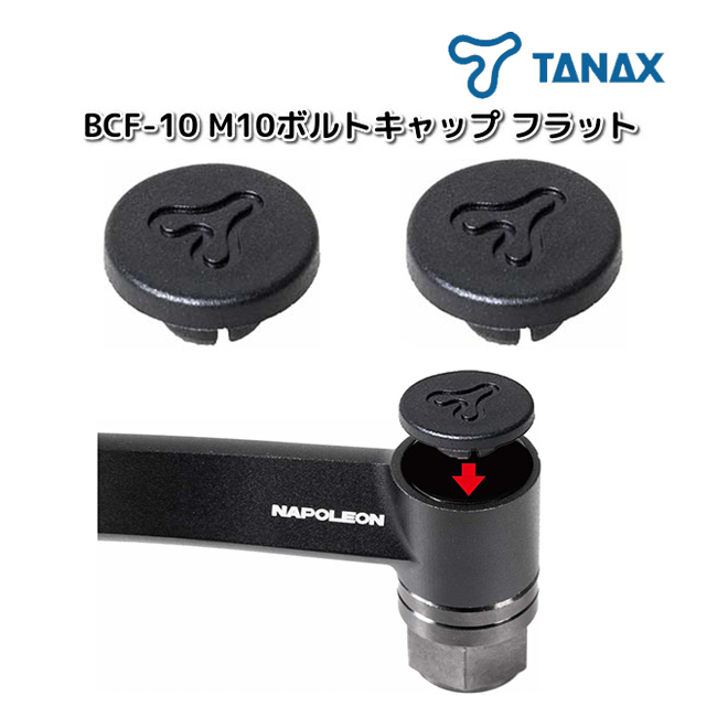 TANAX（タナックス） BCF-10 M10ボルトキャップ フラット ブラック 2個