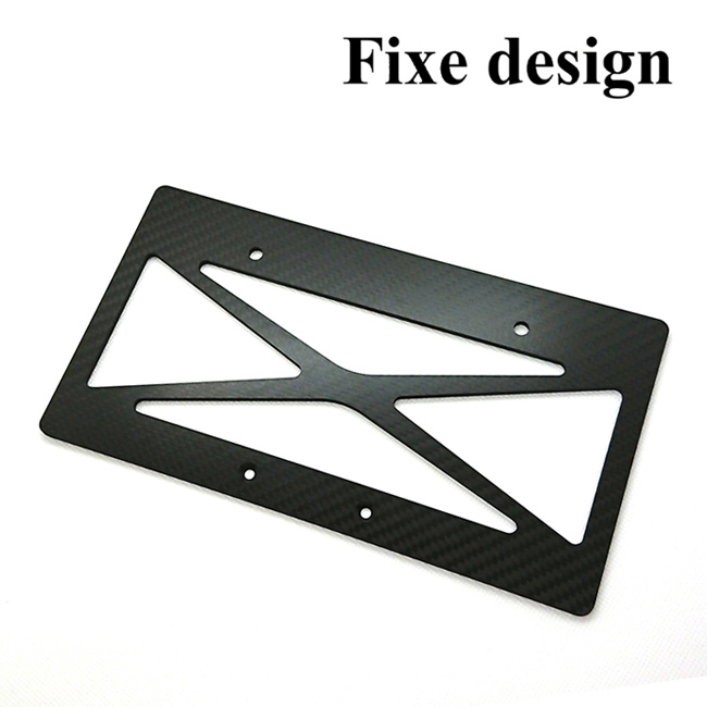 Fixe design CFRP ライセンスプレートベース クロス FDLP101 License