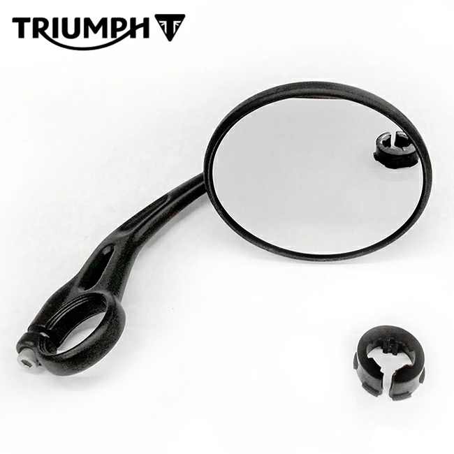 新品未使用 トライアンフ純正風 バーエンドミラー 丸型ミラー ブラック TRIUMPH（トライアンフ） 在庫有 送料無料 純正グリップエンドミラー