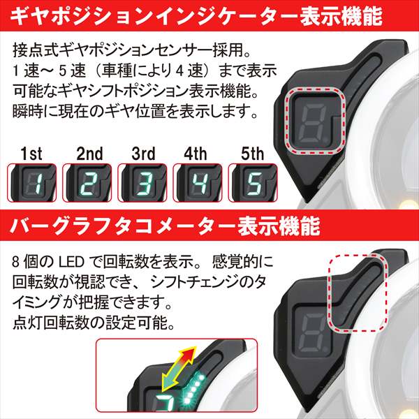 KITACO（キタコ） 納期未定入荷後発送 送料無料 ギヤポジション