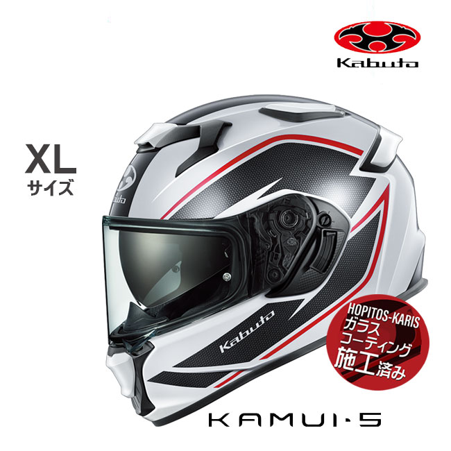 OGK KABUTO �I�[�W�[�P�[�J�u�g KAMUI5 TORZA �J���C�T �g���U KAMUI-5  �z���C�g�u���b�N���b�h XS �I�[�g�o�C�p �t���t�F�C�X�w�����b�g
