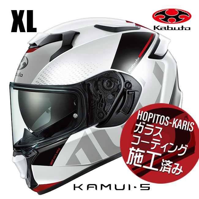 OGK KABUTO �I�[�W�[�P�[�J�u�g KAMUI5 VELTA KAMUI-5 �J���C5 ���F���^ �z���C�g���b�h XL�T�C�Y �I�[�g�o�C�p �t���t�F�C�X�w�����b�g