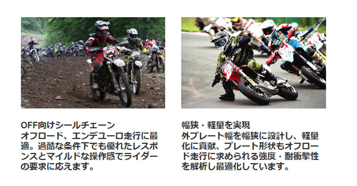 DID 大同工業 チェーン 520ERVT-120L FJ(クリップ) GOLD ゴールド オフ