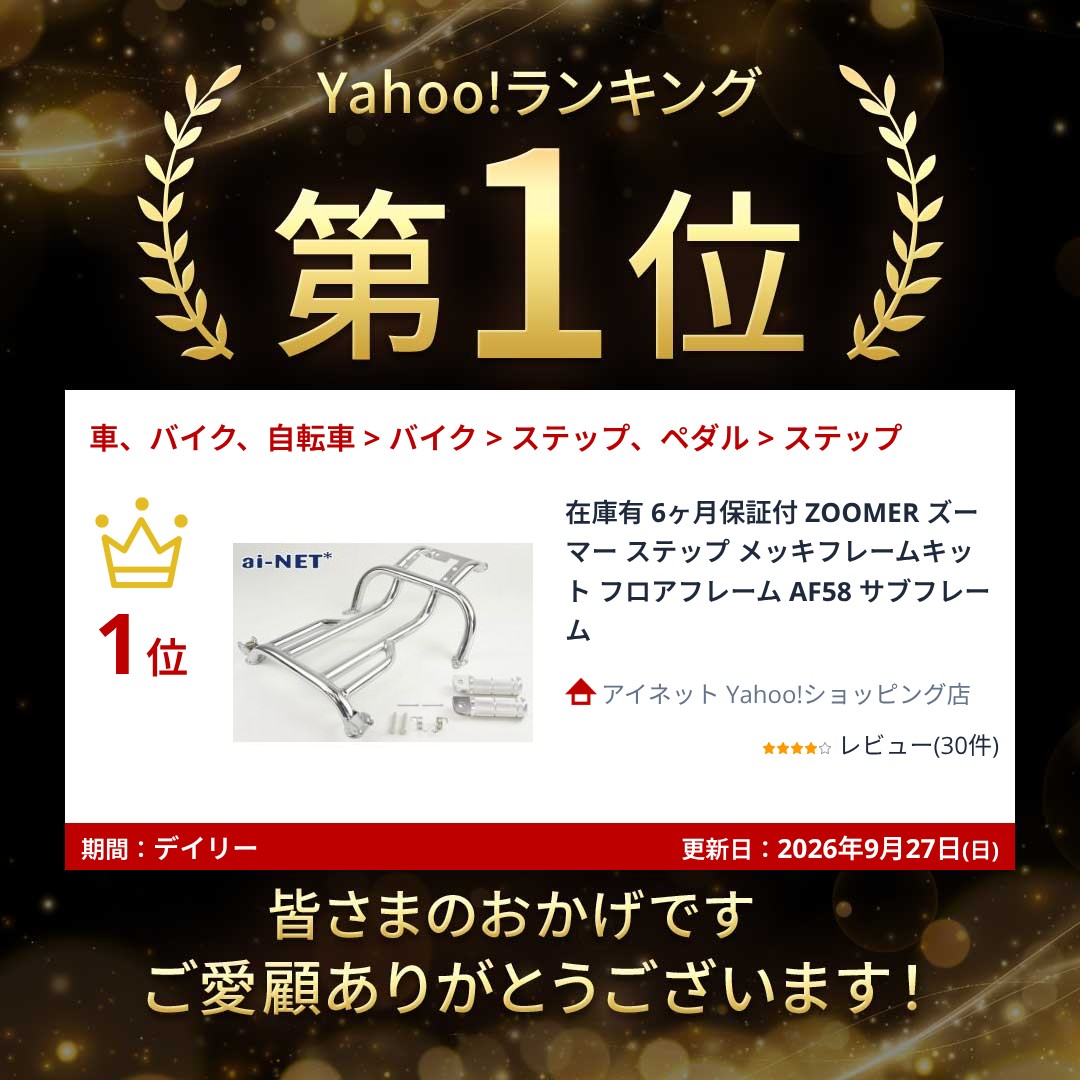 aiNET（アイネット） 在庫有 6ヶ月保証付 ZOOMER ズーマー ステップ