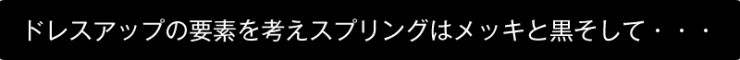 スプリングはメッキと黒をご用意