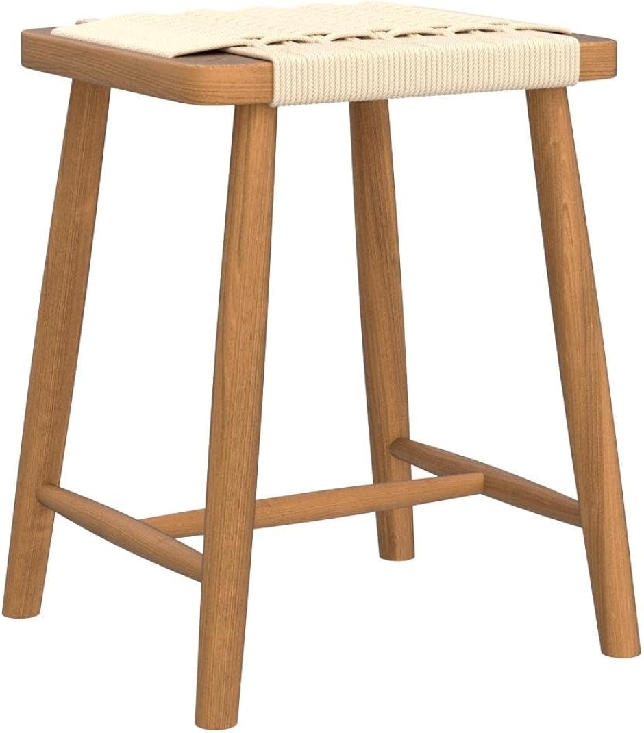 スツール 木製 四角 アメリカチェリー ラタン 籐 無垢材 チェア 椅子