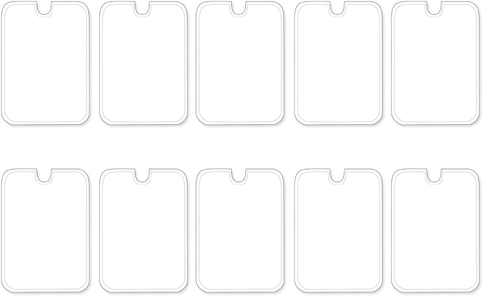 ラバーストラップガード キーホルダーカバー たて型 透明 10枚セット