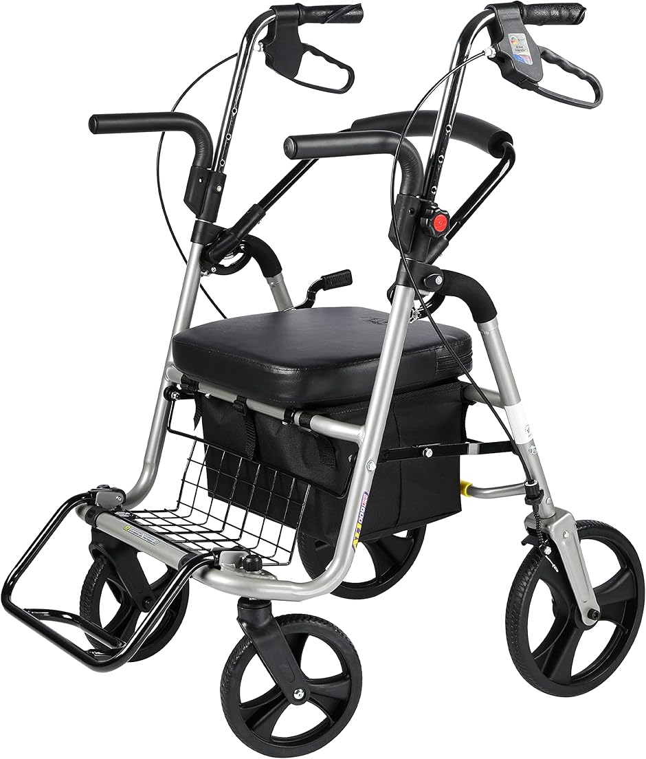 シルバーカー 歩行器 手押し車 ショッピングカート 高さ調節 折り畳み