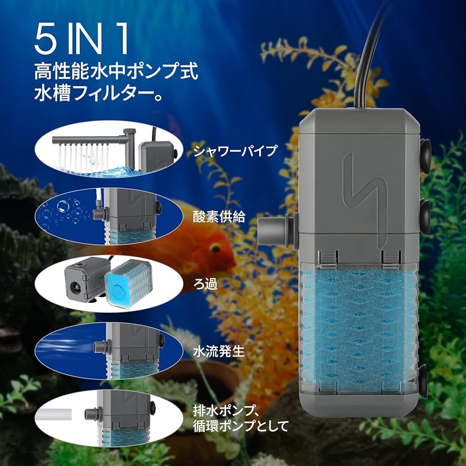 ゆっきー　120アクリル水槽用　奥行き200 水中ポンプ仕様 ゆっきー 120アクリル水槽用 奥行き200 水中ポンプ仕様 ゆっきー