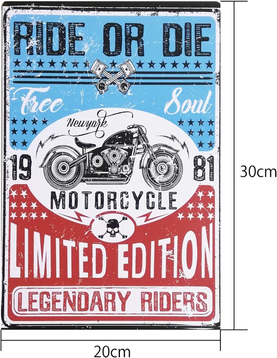 ブリキ看板 レトロ サイン インテリア( バイクB) : スピード発送