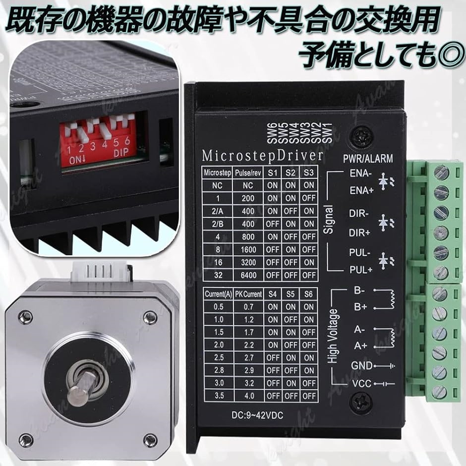 3Dプリンター用 17 ステッピングモーター バイポーラ ドライバー コントローラー KRB253( ブラック)｜horikku｜03