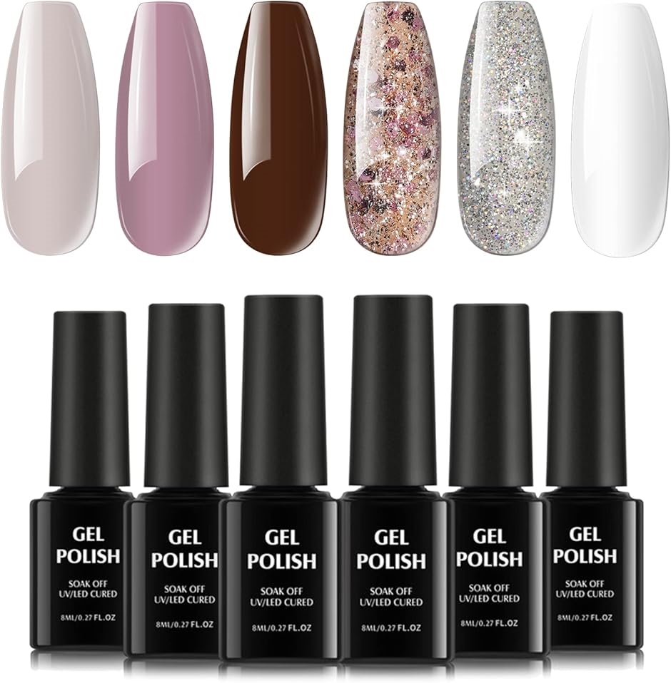 ジェルネイル カラージェル ネイルアート6色セット 透明感ある 8ml UV ジェルネイル カラージェル ネイルアート6色セット 透明感ある 8ml UV