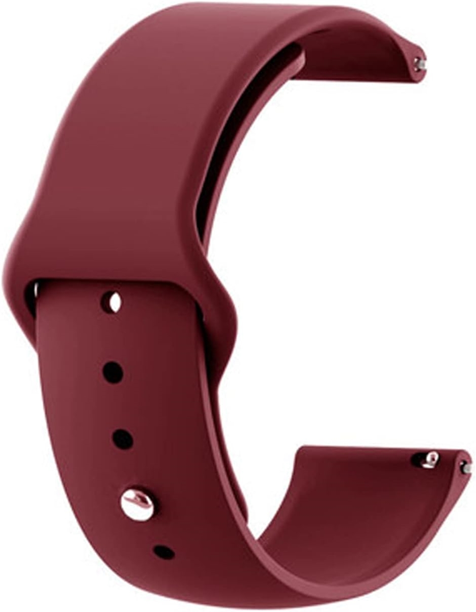 腕時計バンド 単色 シリコンベルト 防水ソフト 快適工具なしで簡単交換 腕時計ベルト( ワインレッド,  20MM)｜horikku