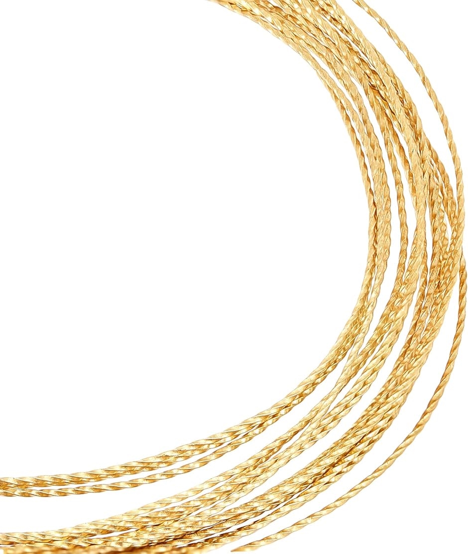 Yahoo! Yahoo!ショッピング(ヤフー ショッピング)銅線 線径1mm ツイスト銅線 アクセサリーワイヤー 長さ5m カッパーワイヤー クラフト銅線 ジュエリー作り 手芸素材（ゴールド）