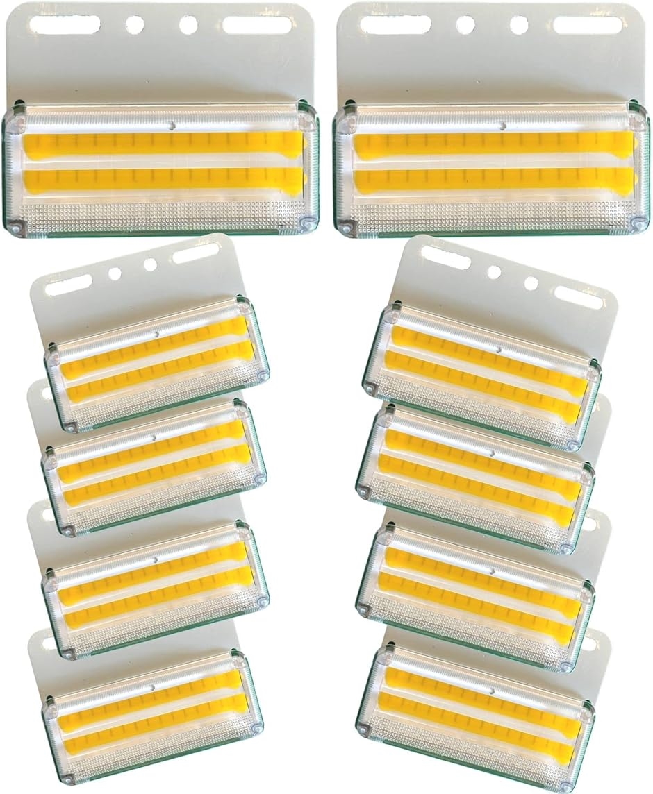 サイドマーカー 24v トラック用 led ダウンライト 高輝度 COB ランプ 車幅灯 車側灯 10個セット(アンバー) | ブランド登録なし