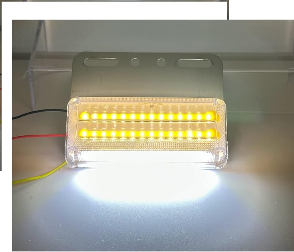 サイドマーカー 24v トラック用 led ダウンライト 高輝度 COB ランプ 車幅灯 車側灯 10個セット(アンバー) | ブランド登録なし | 03