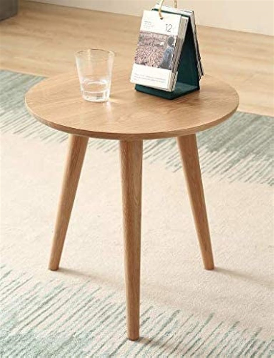 丸テーブル サイドテーブル カフェテーブル 直径60cmx高さ60cm( ナチュラル,  直径60cm)｜horikku｜08