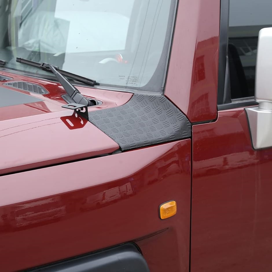 トヨタ FJクルーザー 2007-2021に対応 車のボンネットの両側にある装飾パネル 自動車用装飾パネル 外装パーツ ABS 2点セット