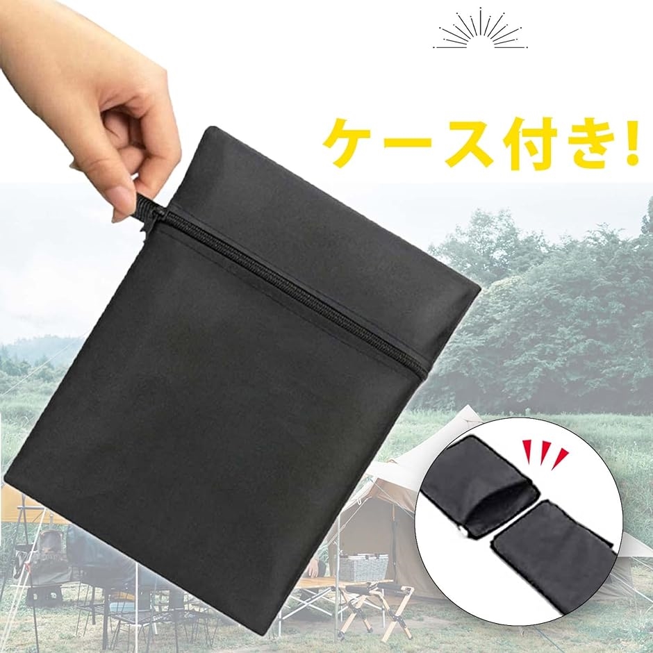 バーベキュー カバー 丸型 BBQ グリル バーナー プロテクター ポータブル 保護 保管用 防止 コンロ キズ( Black)