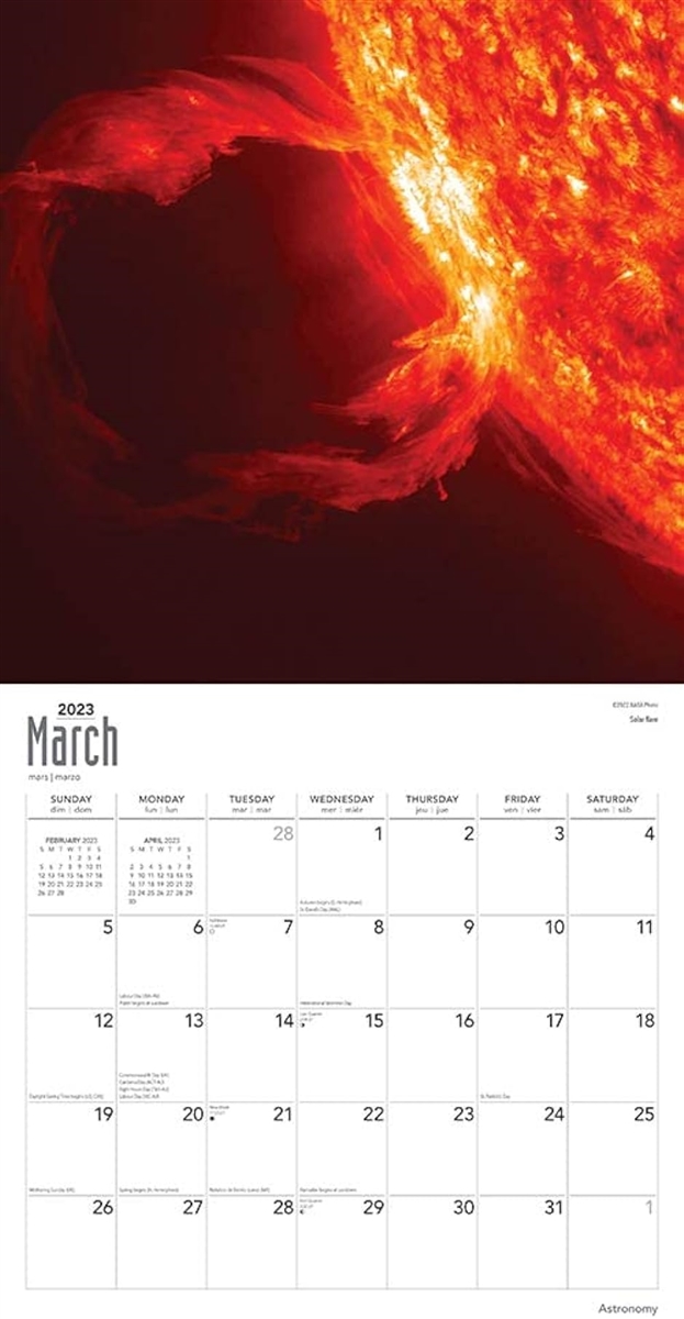 ASTRONOMY 天文学 2023年 カレンダー 令和5年 / 30x60cm 壁掛けカレンダー 宇宙 NASA ハッブル望遠鏡｜horikku｜03
