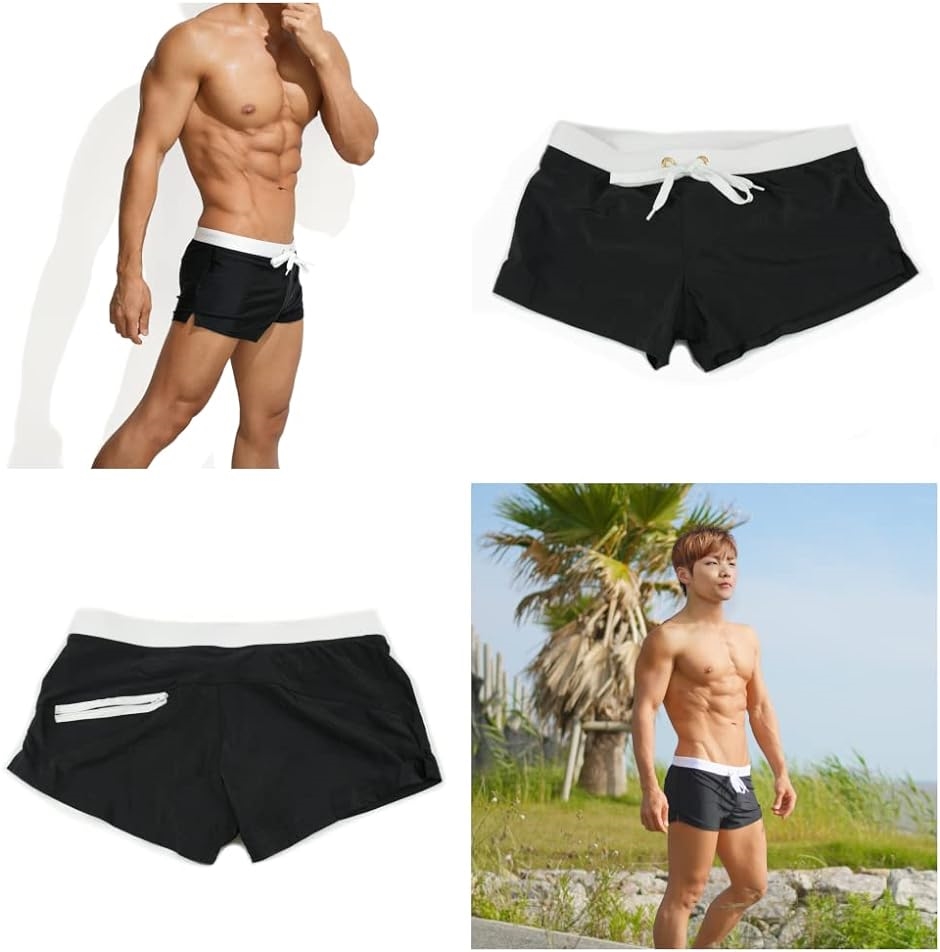 メンズ サーフ パンツ オシャレ 水着 ビーチ 海パン ショート 短め 腰