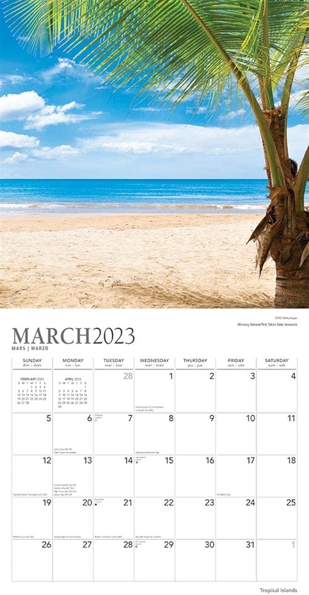 TROPICAL ISLANDS トロピカルアイランド 2023年 カレンダー 令和5年 / 30x60cm 壁掛けカレンダー 風景 旅行｜horikku｜03