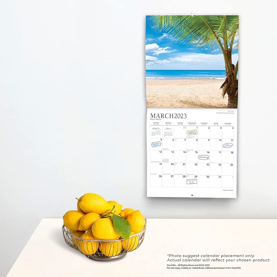 TROPICAL ISLANDS トロピカルアイランド 2023年 カレンダー 令和5年 / 30x60cm 壁掛けカレンダー 風景 旅行｜horikku｜04