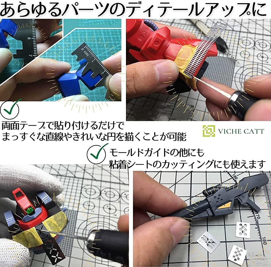 ガンプラ ロボット プラモデル スジボリ テンプレート 工具