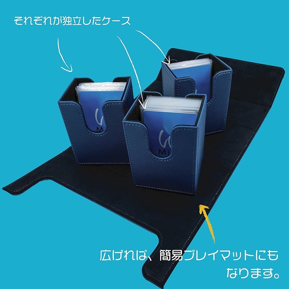 トリプル デッキケース 240 ポケカ トレカケース( ブルー) : スピード