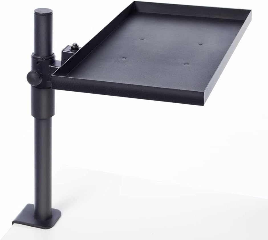 トレイアームスタンド 小物置き 机上収納 小物入れ テーブルにちょい置きホルダー( 黒)｜horikku