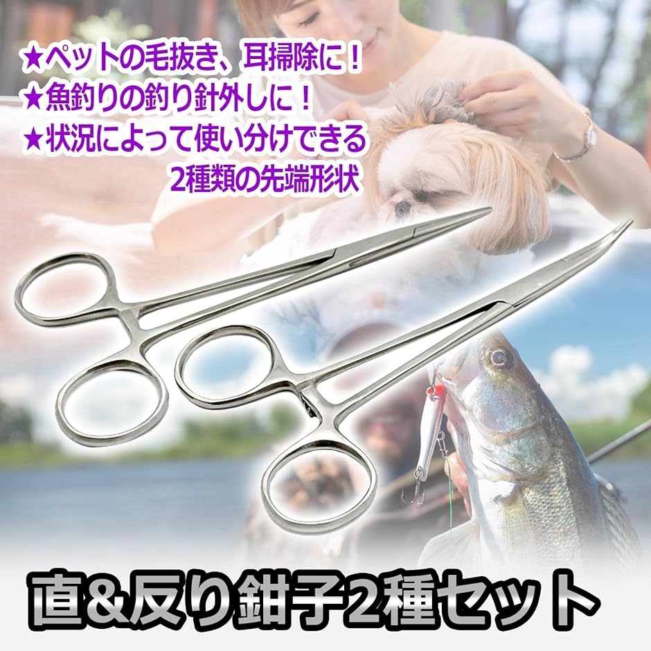 鉗子 かんし ステンレス ハサミ ペット 2点セット ロック付き 鉗子2点セット :2B25FPCYP5:スピード発送 ホリック - 通販 ...