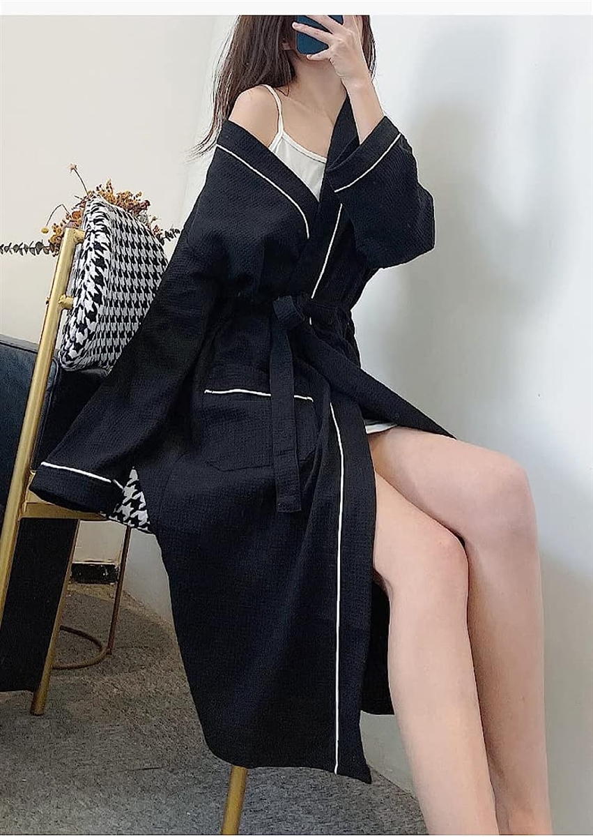 バスローブ レディース ガウン ワッフル生地 お風呂上り ボディタオル