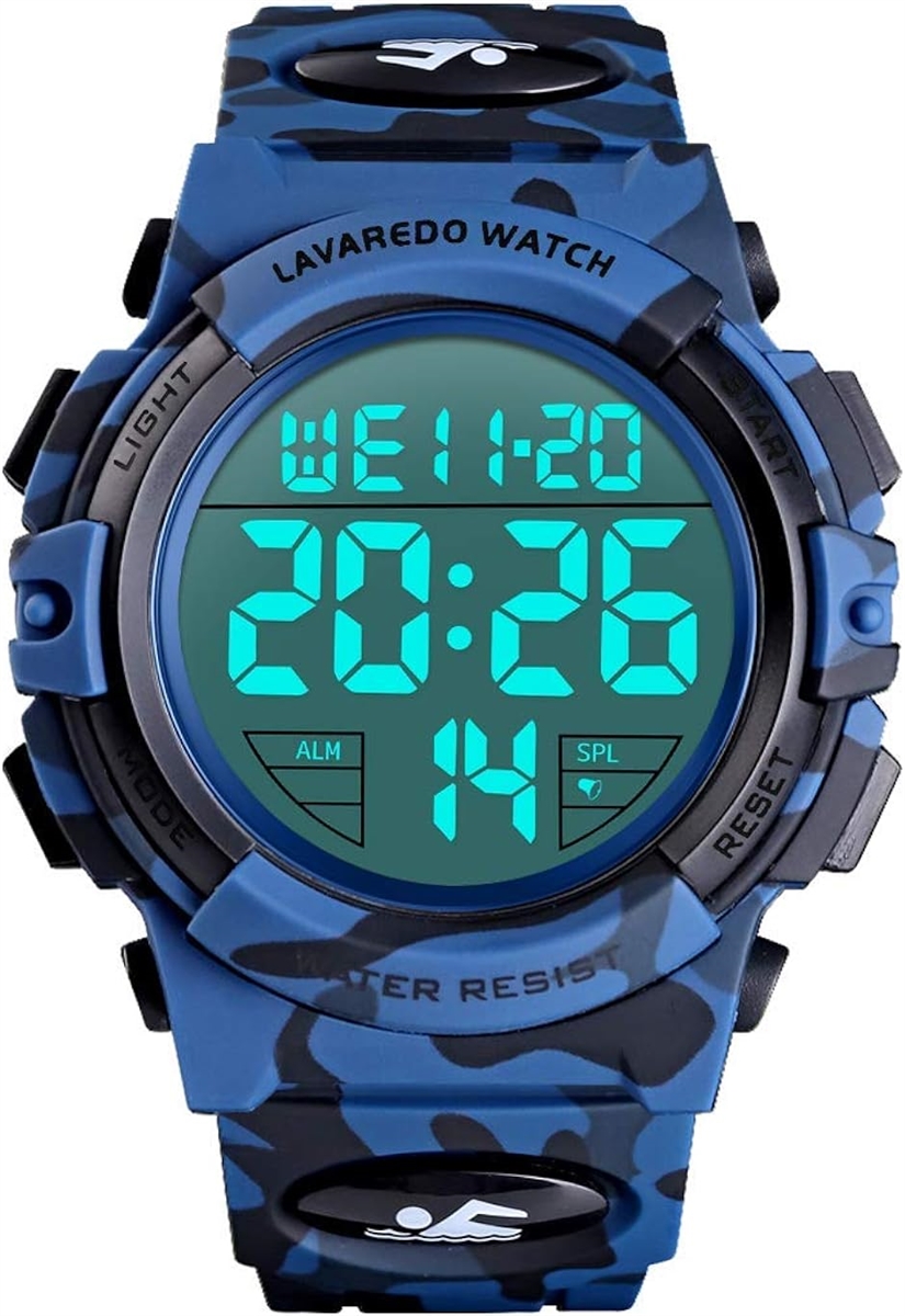 Yahoo! Yahoo!ショッピング(ヤフー ショッピング)腕時計 メンズ デジタル 50メートル防水 日付 曜日 アラーム LED表示 多機能付き 防水腕時計 MDM（ 08-ダーク ブルー）