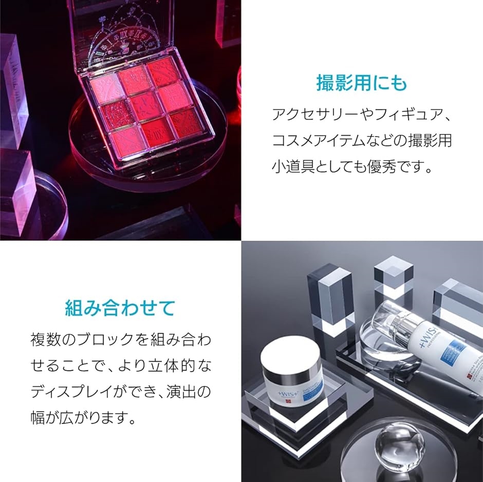 アクリル 透明 アクリルパネル ディスプレイスタンド 正方形12x 1.5cm