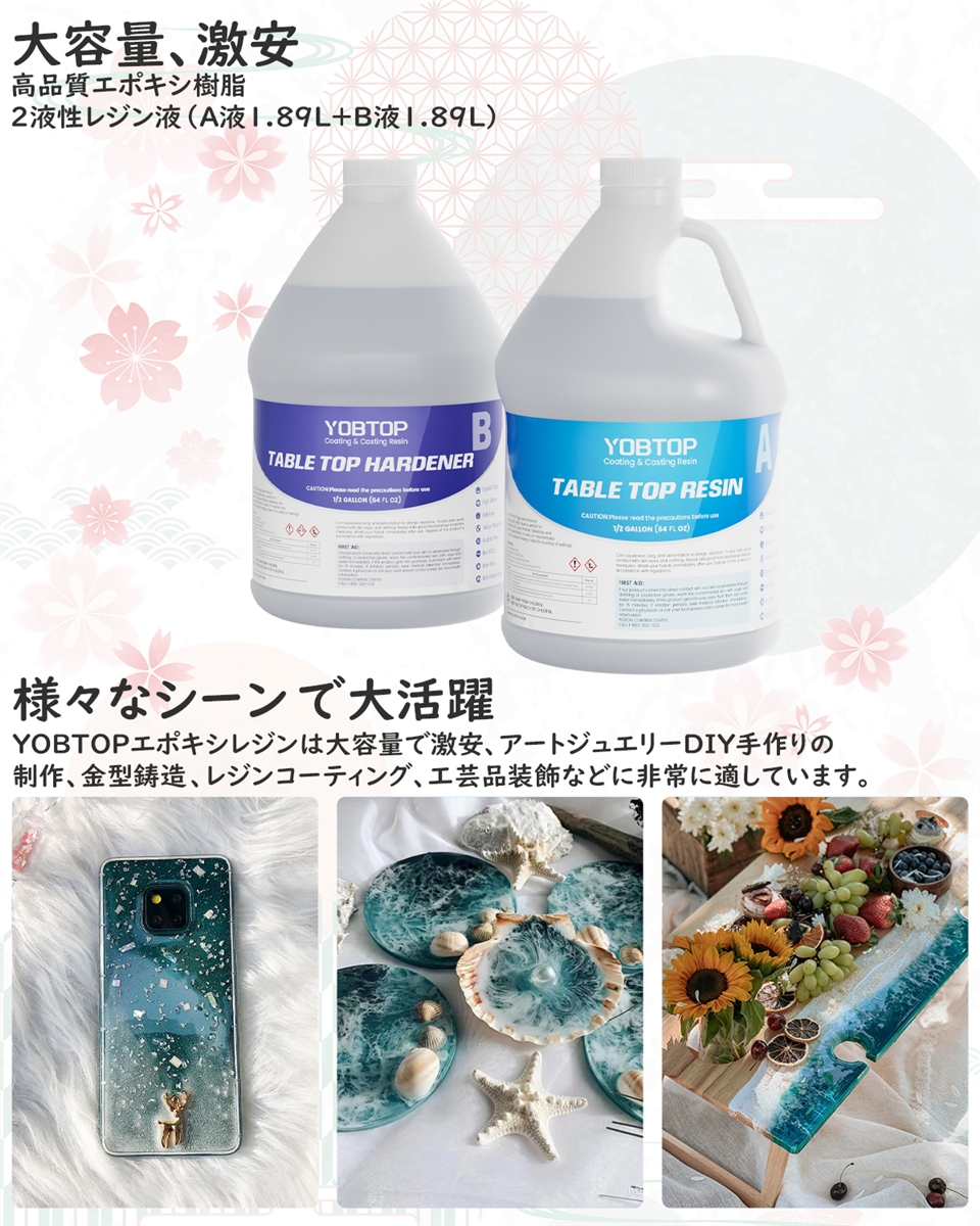 エポキシ樹脂 二液性レジン液 エポキシ樹脂液 大容量 クリアコンタクト