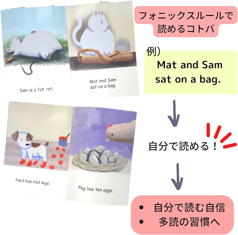 音をつなげて読む本 5冊セット フォニックス 英語 発音 子供向け絵本