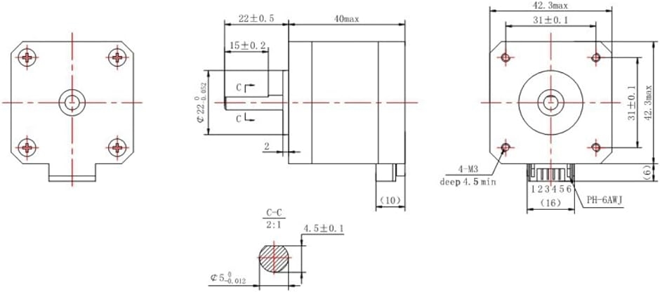 3Dプリンター 42-40 ステッピングモーター｜horikku｜03