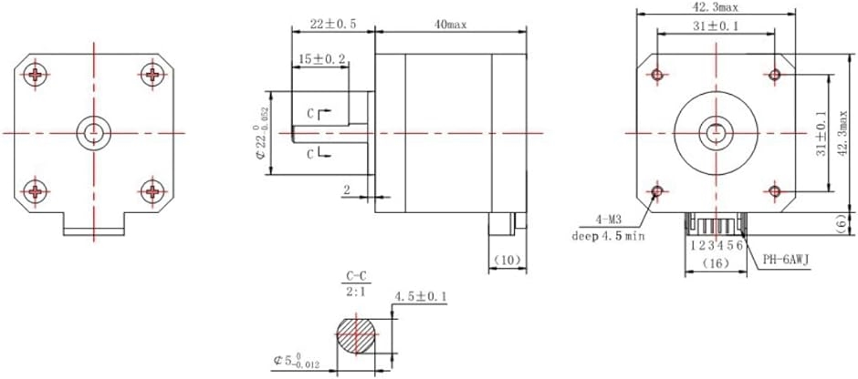 3Dプリンター 42-40 ステッピングモーター : スピード発送 ホリック 