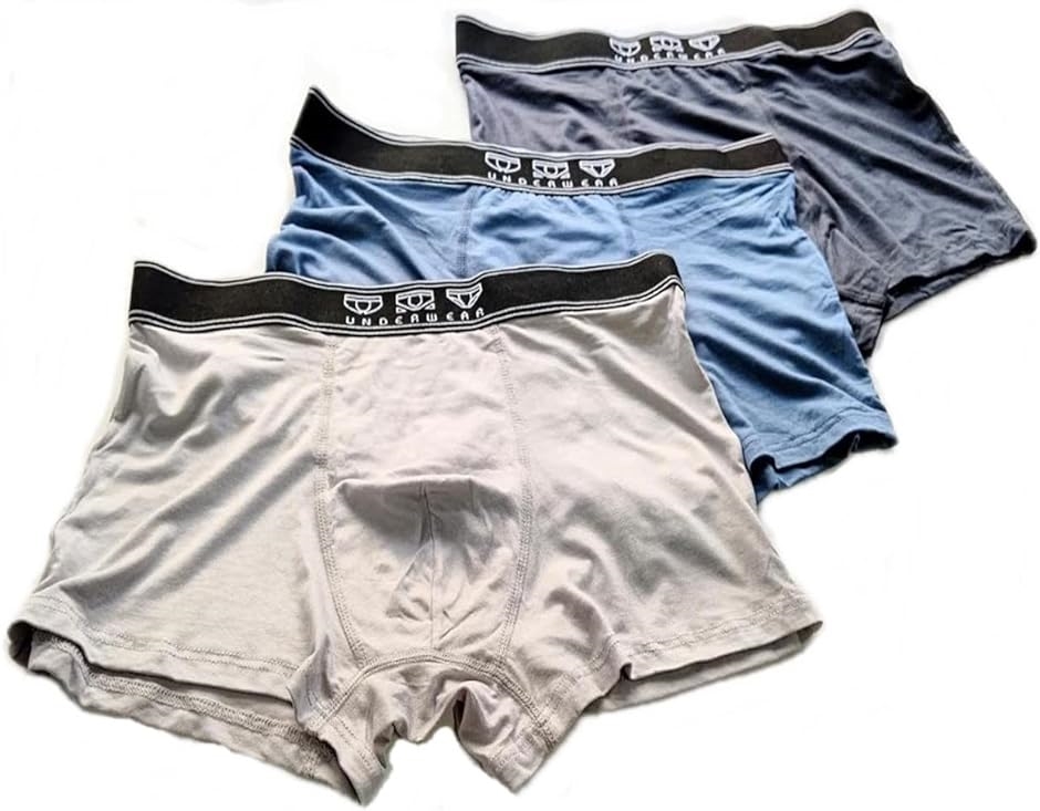 失禁パンツ 尿漏れ 男性用失禁対策 ボクサーパンツ 尿ジミ防止 防水 /グレー/ブルー/ネビーブルー 3枚組( XLサイズ)