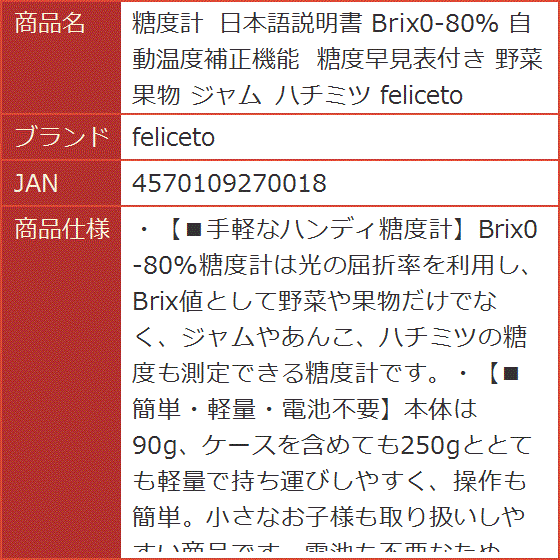 糖度計 ジャム（測量用品、測量機器）の商品一覧｜道具、工具 | DIY