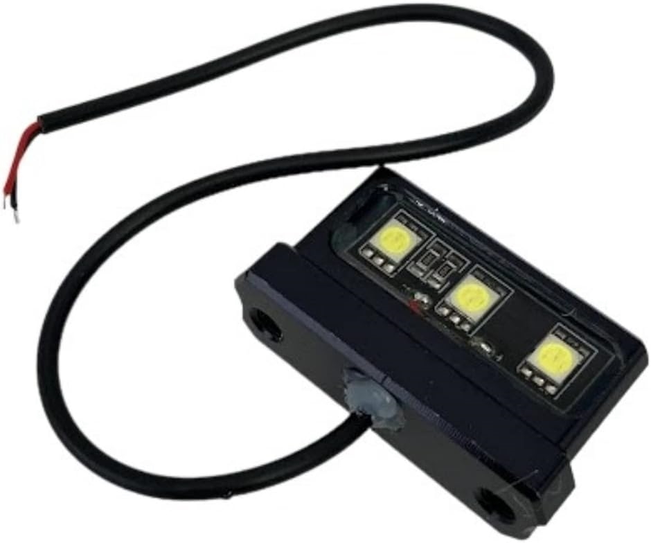 ナンバープレートライト LED ライセンスランプ ナンバー灯 小型 汎用 ブラック 番号灯｜horikku｜02