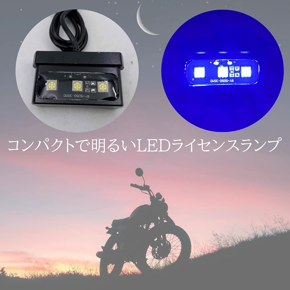 ナンバープレートライト LED ライセンスランプ ナンバー灯 小型 汎用 ブラック 番号灯｜horikku｜05