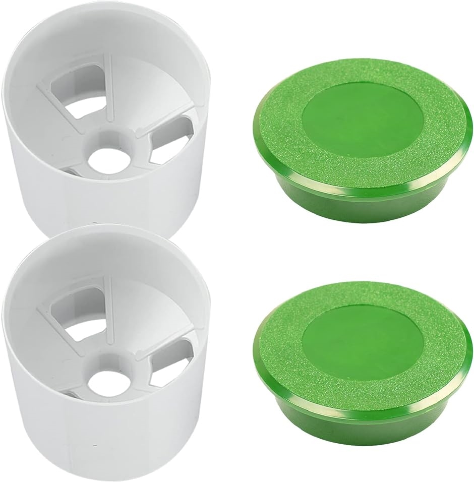 ゴルフ カップ カバー 蓋 ふた 穴 ホール 練習 庭 トレーニング 自宅 パター プラスチックカップ2個、ふた2個( 白、緑)